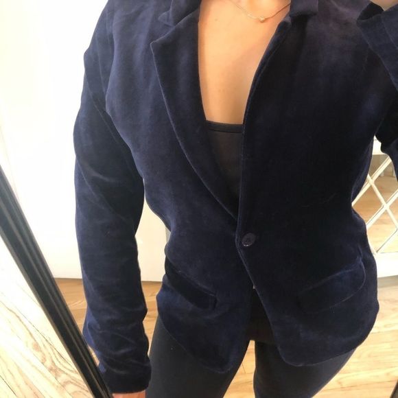 Majestic Jackets & Blazers - Majestic Filatures / Velvet Dark Blue  Blazer Size 2